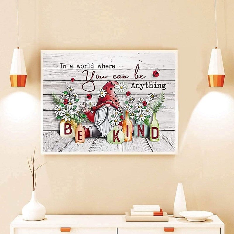 Tiwabb Stamped , Gnome Counted Cross Stitch Kits for Adults Beginners,Full Range of Cross-Stitch Stamped Kits Needlecrafts for Home Wall Decor Patterns 11.8x15.7inch - Image 2